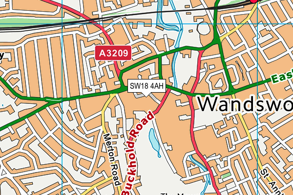 SW18 4AH map - OS VectorMap District (Ordnance Survey) SW18 4AH map - OS VectorMap District (Ordnance Survey)
