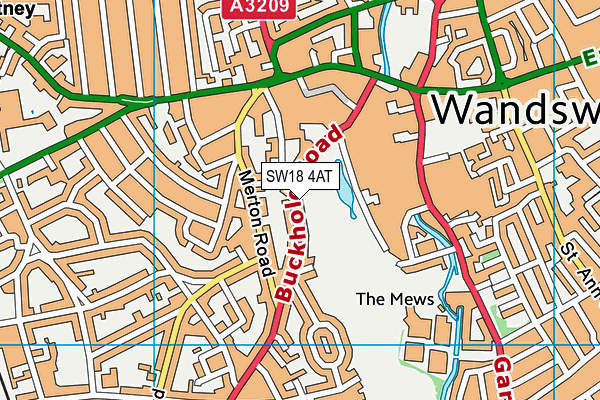 SW18 4AT map - OS VectorMap District (Ordnance Survey) SW18 4AT map - OS VectorMap District (Ordnance Survey)