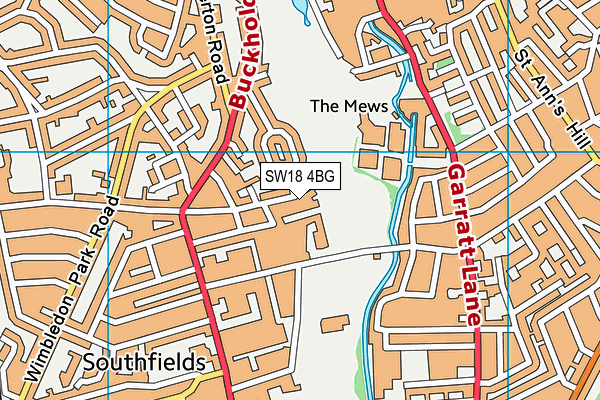 SW18 4BG map - OS VectorMap District (Ordnance Survey) SW18 4BG map - OS VectorMap District (Ordnance Survey)