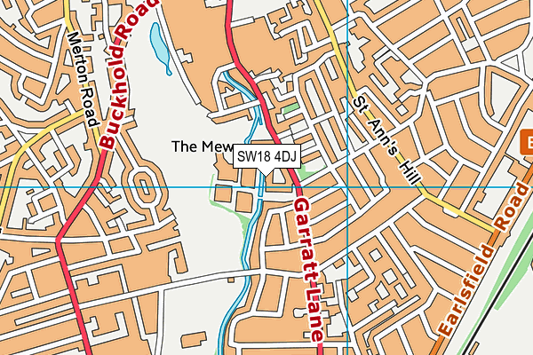 SW18 4DJ map - OS VectorMap District (Ordnance Survey) SW18 4DJ map - OS VectorMap District (Ordnance Survey)