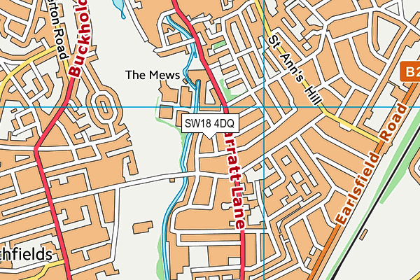 SW18 4DQ map - OS VectorMap District (Ordnance Survey)