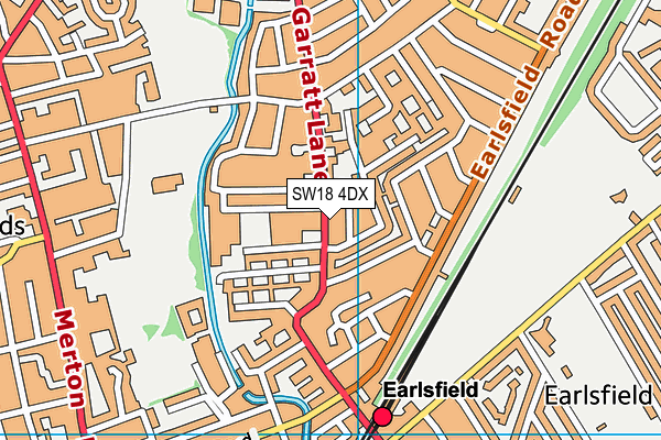 SW18 4DX map - OS VectorMap District (Ordnance Survey) SW18 4DX map - OS VectorMap District (Ordnance Survey)