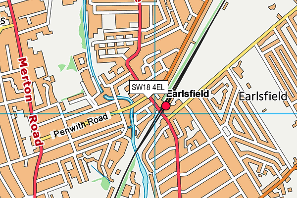 SW18 4EL map - OS VectorMap District (Ordnance Survey) SW18 4EL map - OS VectorMap District (Ordnance Survey)