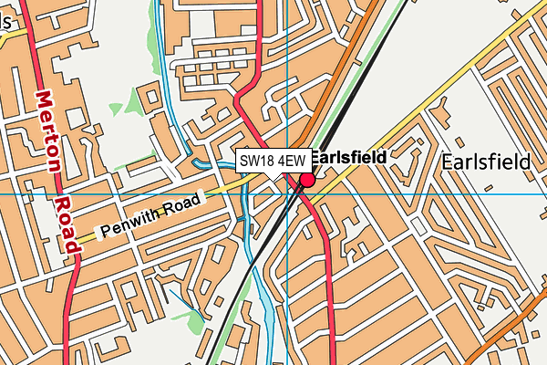SW18 4EW map - OS VectorMap District (Ordnance Survey) SW18 4EW map - OS VectorMap District (Ordnance Survey)