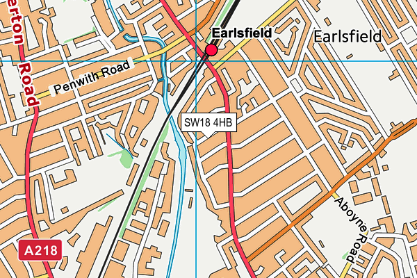SW18 4HB map - OS VectorMap District (Ordnance Survey) SW18 4HB map - OS VectorMap District (Ordnance Survey)