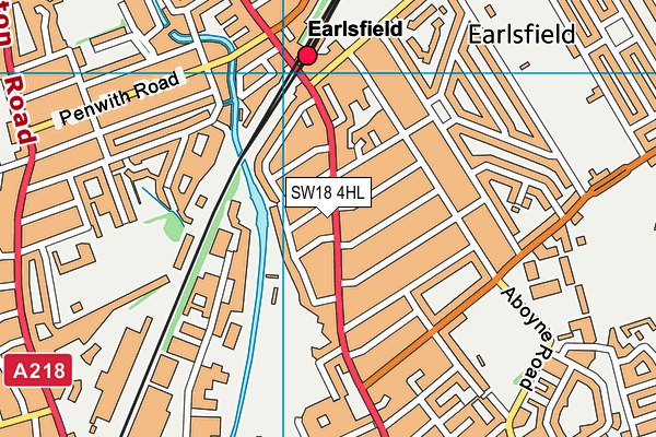 SW18 4HL map - OS VectorMap District (Ordnance Survey) SW18 4HL map - OS VectorMap District (Ordnance Survey)