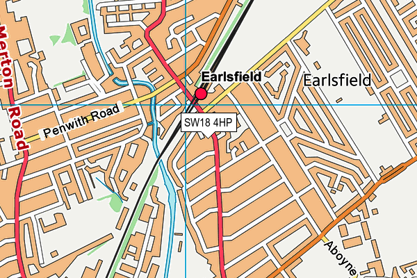 SW18 4HP map - OS VectorMap District (Ordnance Survey)