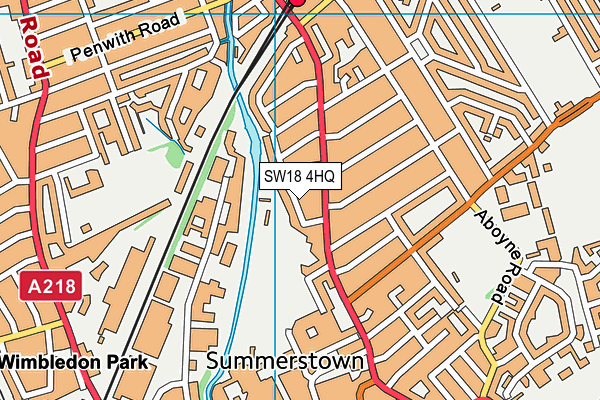 SW18 4HQ map - OS VectorMap District (Ordnance Survey) SW18 4HQ map - OS VectorMap District (Ordnance Survey)