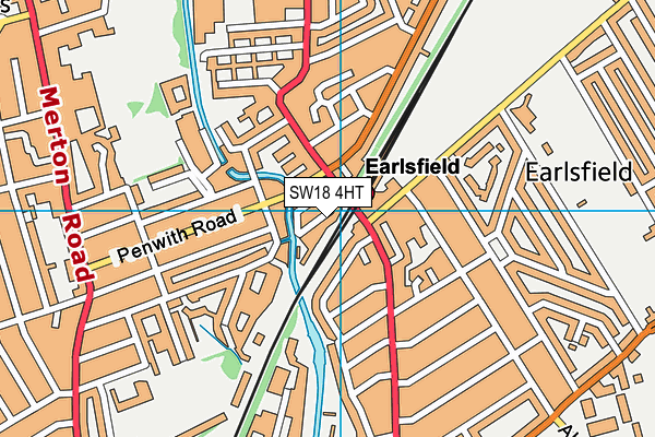 SW18 4HT map - OS VectorMap District (Ordnance Survey) SW18 4HT map - OS VectorMap District (Ordnance Survey)