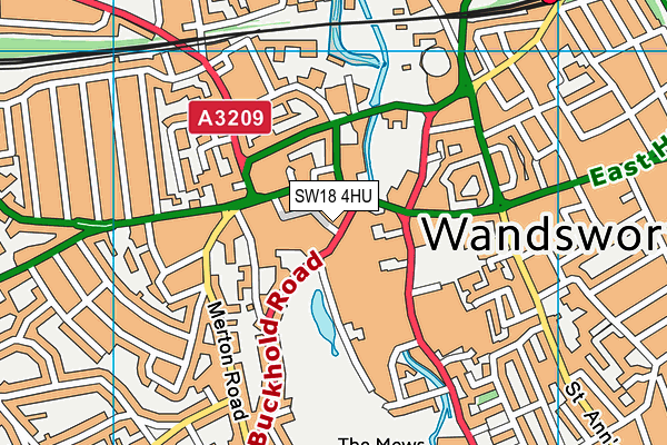 SW18 4HU map - OS VectorMap District (Ordnance Survey) SW18 4HU map - OS VectorMap District (Ordnance Survey)