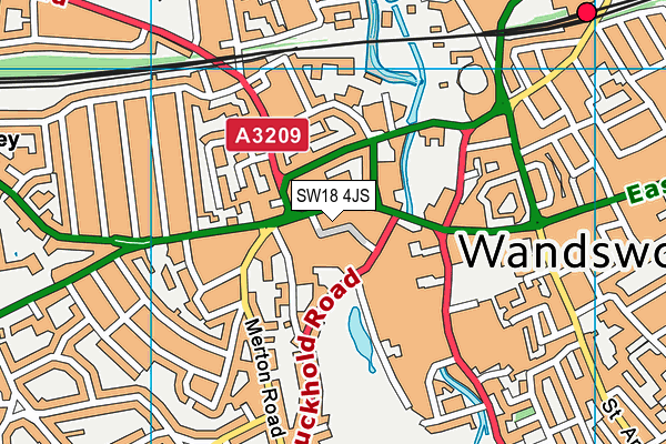 SW18 4JS map - OS VectorMap District (Ordnance Survey) SW18 4JS map - OS VectorMap District (Ordnance Survey)