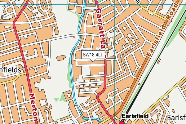 SW18 4LT map - OS VectorMap District (Ordnance Survey) SW18 4LT map - OS VectorMap District (Ordnance Survey)
