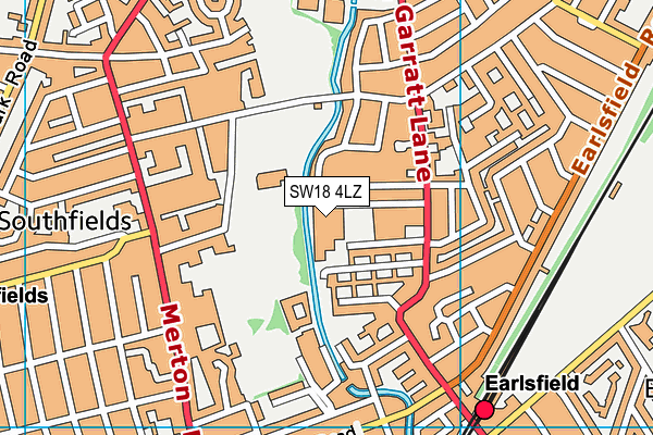 SW18 4LZ map - OS VectorMap District (Ordnance Survey) SW18 4LZ map - OS VectorMap District (Ordnance Survey)