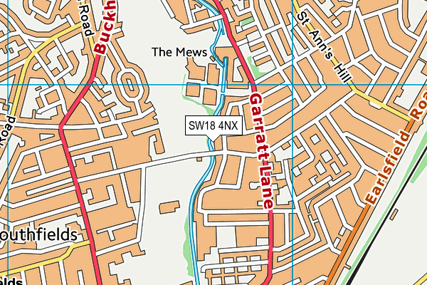 SW18 4NX map - OS VectorMap District (Ordnance Survey) SW18 4NX map - OS VectorMap District (Ordnance Survey)