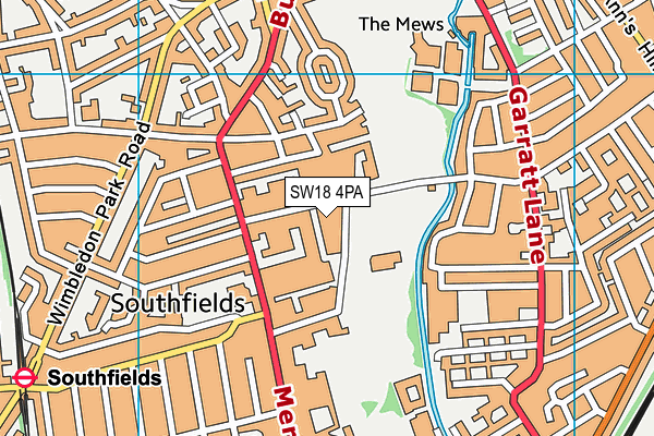 SW18 4PA map - OS VectorMap District (Ordnance Survey) SW18 4PA map - OS VectorMap District (Ordnance Survey)