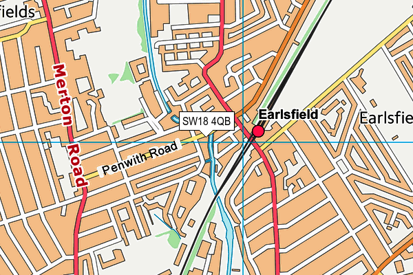 SW18 4QB map - OS VectorMap District (Ordnance Survey) SW18 4QB map - OS VectorMap District (Ordnance Survey)