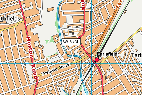 SW18 4QL map - OS VectorMap District (Ordnance Survey) SW18 4QL map - OS VectorMap District (Ordnance Survey)