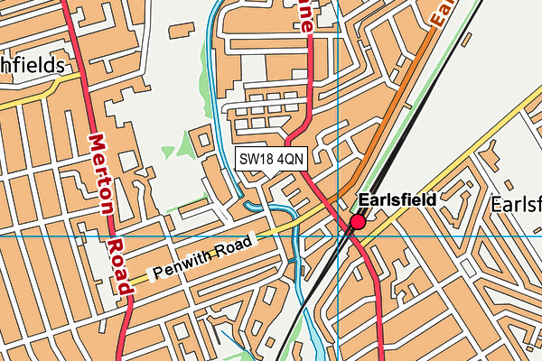 SW18 4QN map - OS VectorMap District (Ordnance Survey)