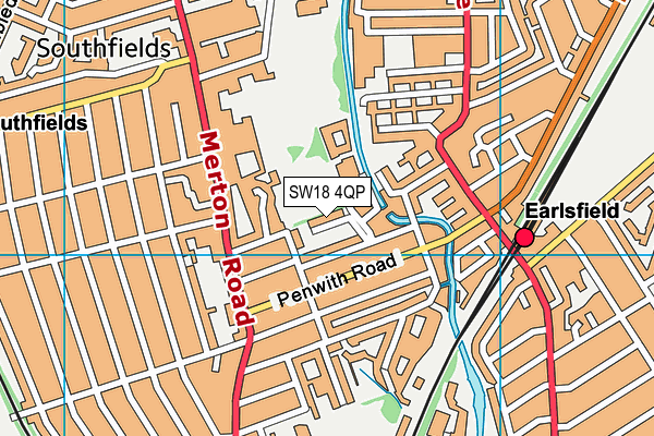SW18 4QP map - OS VectorMap District (Ordnance Survey) SW18 4QP map - OS VectorMap District (Ordnance Survey)