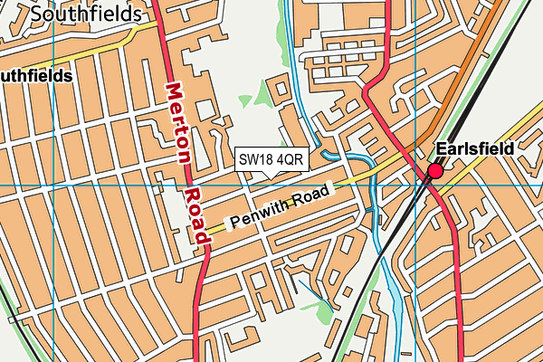 SW18 4QR map - OS VectorMap District (Ordnance Survey) SW18 4QR map - OS VectorMap District (Ordnance Survey)