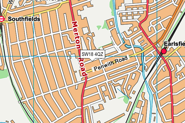SW18 4QZ map - OS VectorMap District (Ordnance Survey) SW18 4QZ map - OS VectorMap District (Ordnance Survey)