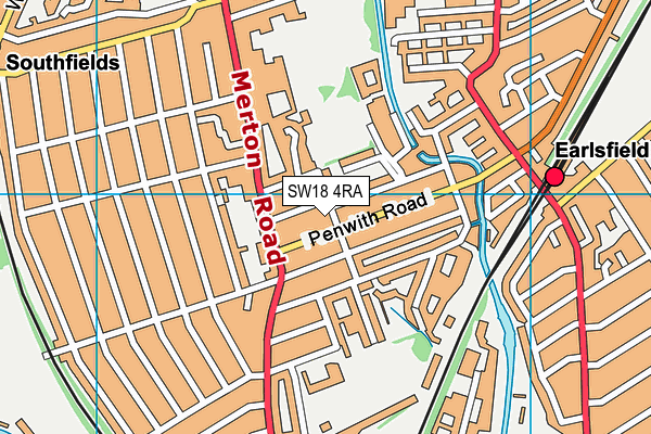 SW18 4RA map - OS VectorMap District (Ordnance Survey) SW18 4RA map - OS VectorMap District (Ordnance Survey)