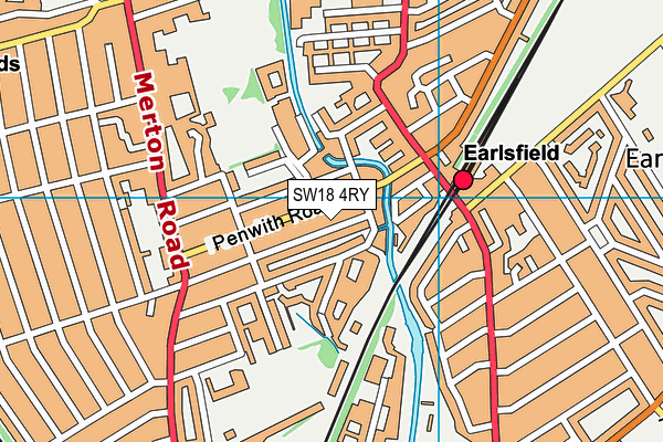 SW18 4RY map - OS VectorMap District (Ordnance Survey) SW18 4RY map - OS VectorMap District (Ordnance Survey)