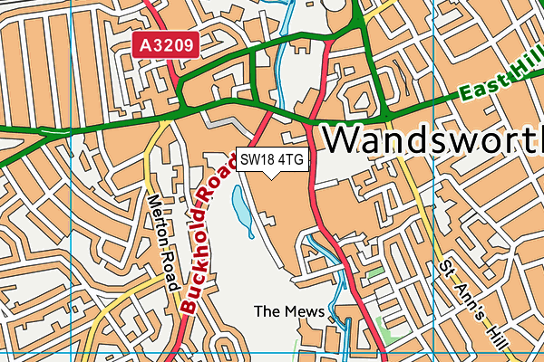 SW18 4TG map - OS VectorMap District (Ordnance Survey) SW18 4TG map - OS VectorMap District (Ordnance Survey)