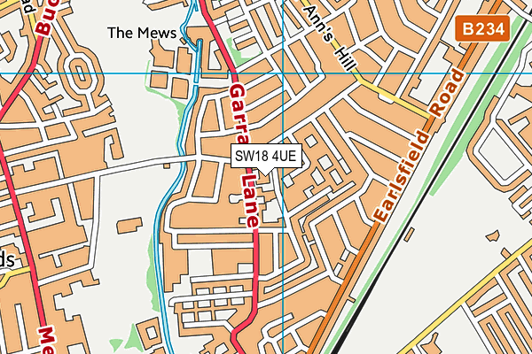 SW18 4UE map - OS VectorMap District (Ordnance Survey) SW18 4UE map - OS VectorMap District (Ordnance Survey)