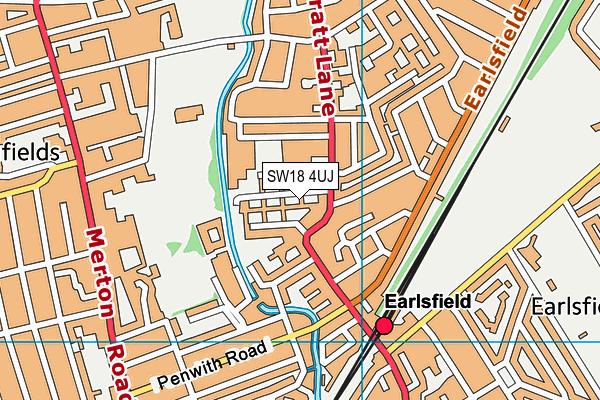 SW18 4UJ map - OS VectorMap District (Ordnance Survey) SW18 4UJ map - OS VectorMap District (Ordnance Survey)