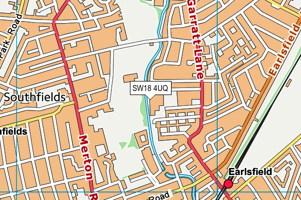 SW18 4UQ map - OS VectorMap District (Ordnance Survey) SW18 4UQ map - OS VectorMap District (Ordnance Survey)