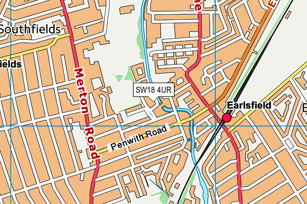 SW18 4UR map - OS VectorMap District (Ordnance Survey) SW18 4UR map - OS VectorMap District (Ordnance Survey)