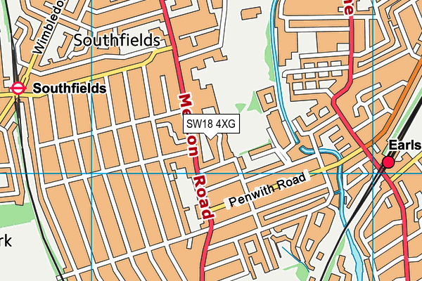 SW18 4XG map - OS VectorMap District (Ordnance Survey) SW18 4XG map - OS VectorMap District (Ordnance Survey)