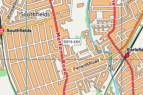 SW18 4XH map - OS VectorMap District (Ordnance Survey) SW18 4XH map - OS VectorMap District (Ordnance Survey)