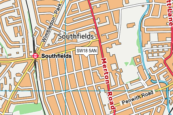 SW18 5AN map - OS VectorMap District (Ordnance Survey) SW18 5AN map - OS VectorMap District (Ordnance Survey)