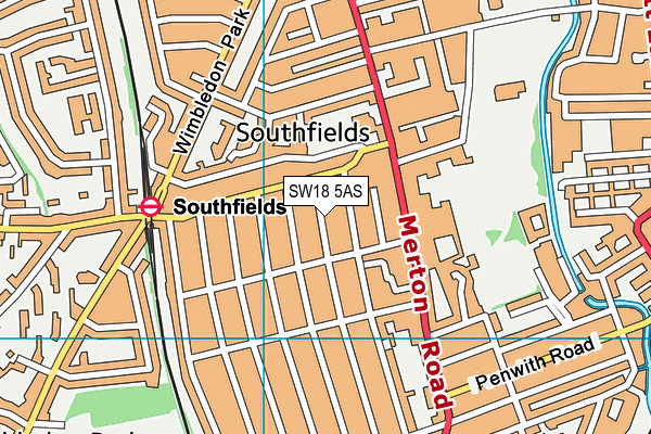 SW18 5AS map - OS VectorMap District (Ordnance Survey) SW18 5AS map - OS VectorMap District (Ordnance Survey)
