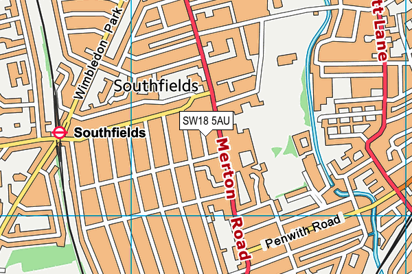 SW18 5AU map - OS VectorMap District (Ordnance Survey) SW18 5AU map - OS VectorMap District (Ordnance Survey)