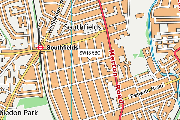SW18 5BG map - OS VectorMap District (Ordnance Survey) SW18 5BG map - OS VectorMap District (Ordnance Survey)