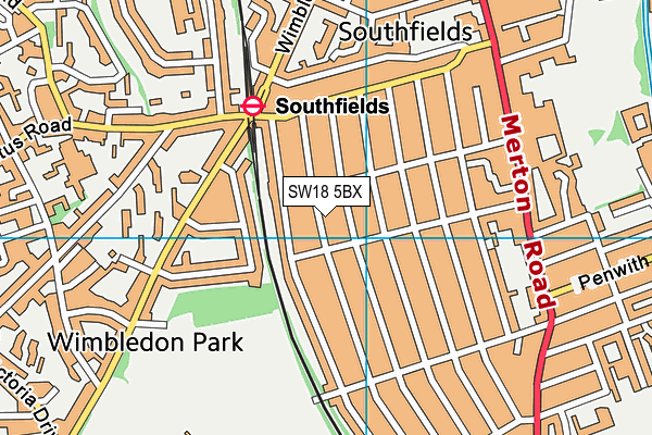 SW18 5BX map - OS VectorMap District (Ordnance Survey) SW18 5BX map - OS VectorMap District (Ordnance Survey)