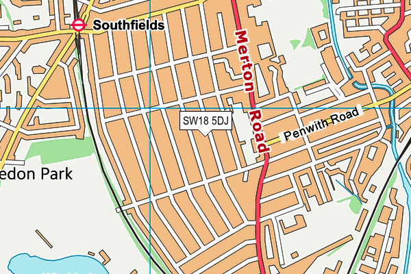 SW18 5DJ map - OS VectorMap District (Ordnance Survey) SW18 5DJ map - OS VectorMap District (Ordnance Survey)