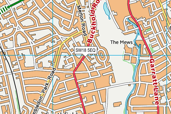 SW18 5EQ map - OS VectorMap District (Ordnance Survey) SW18 5EQ map - OS VectorMap District (Ordnance Survey)