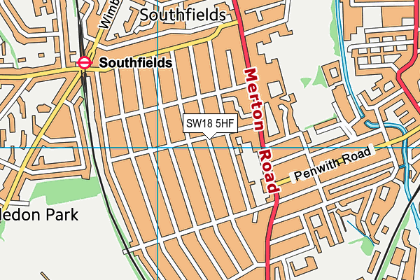 SW18 5HF map - OS VectorMap District (Ordnance Survey) SW18 5HF map - OS VectorMap District (Ordnance Survey)