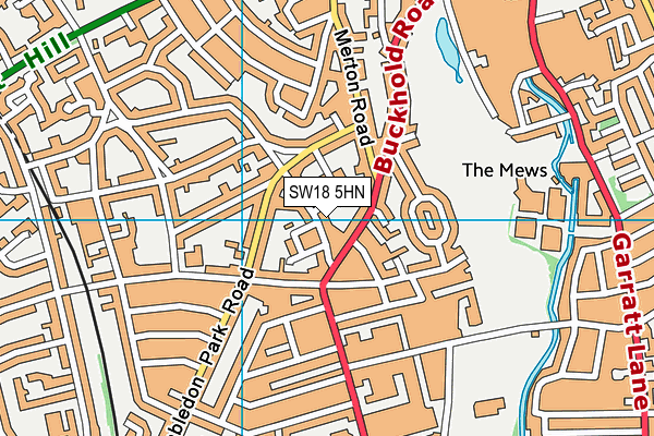 SW18 5HN map - OS VectorMap District (Ordnance Survey) SW18 5HN map - OS VectorMap District (Ordnance Survey)