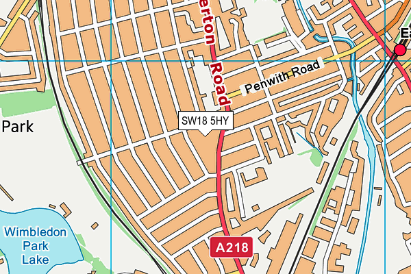 SW18 5HY map - OS VectorMap District (Ordnance Survey) SW18 5HY map - OS VectorMap District (Ordnance Survey)
