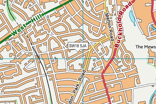 SW18 5JA map - OS VectorMap District (Ordnance Survey) SW18 5JA map - OS VectorMap District (Ordnance Survey)