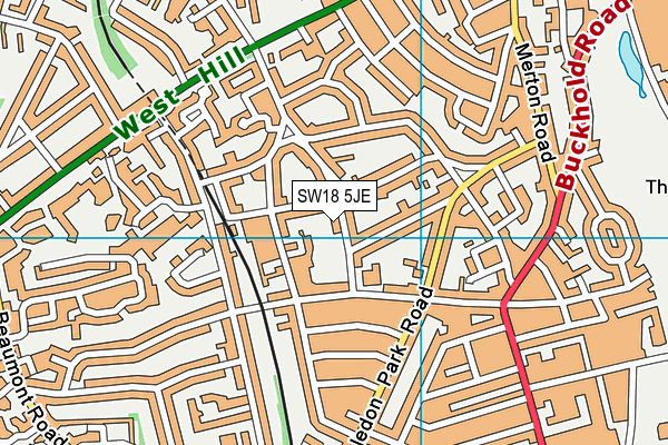 SW18 5JE map - OS VectorMap District (Ordnance Survey) SW18 5JE map - OS VectorMap District (Ordnance Survey)