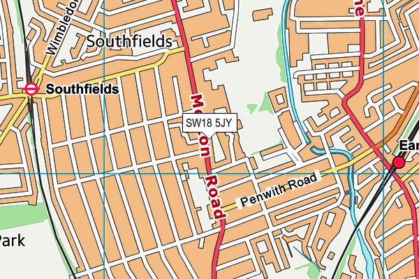 SW18 5JY map - OS VectorMap District (Ordnance Survey) SW18 5JY map - OS VectorMap District (Ordnance Survey)