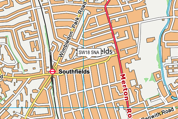 SW18 5NA map - OS VectorMap District (Ordnance Survey) SW18 5NA map - OS VectorMap District (Ordnance Survey)