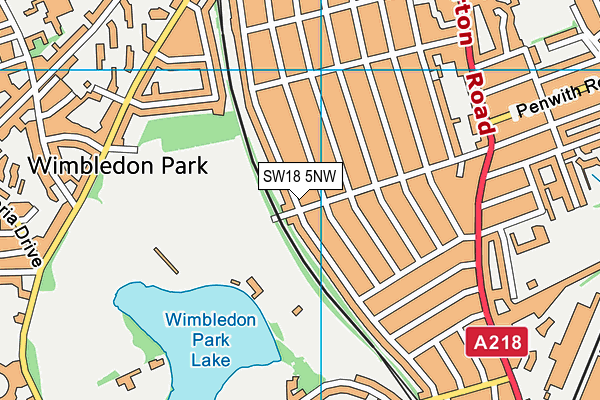 SW18 5NW map - OS VectorMap District (Ordnance Survey) SW18 5NW map - OS VectorMap District (Ordnance Survey)