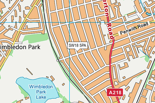 SW18 5PA map - OS VectorMap District (Ordnance Survey) SW18 5PA map - OS VectorMap District (Ordnance Survey)